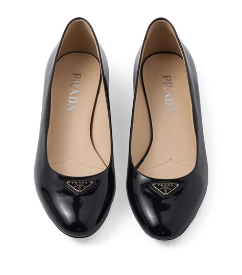 picture of prada calzature donna antic soft nero ballet flats|PRADA Calzature Donna Leather Tassel Pointed Toe Ballet Flat .